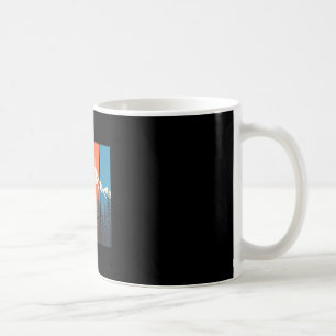 Retro-Bergwald-Sonnenuntergangs-Landschaft-Natur Kaffeetasse