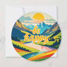 Retro-Bergwelt "Be Happy"