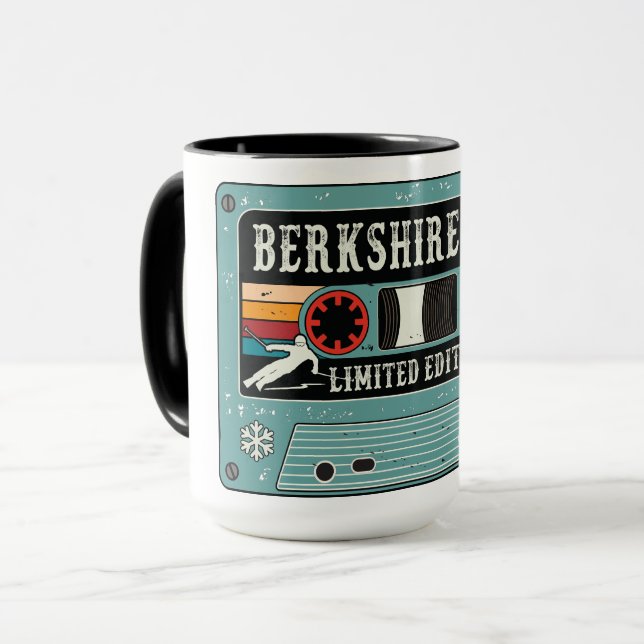 Retro Berkshire East Ski Tasse (Vorderseite Links)