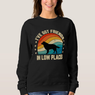 Retro Berner Sennenhund Ich habe Freunde an niedri Sweatshirt
