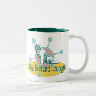 Retro Bernhardiner-Aufenthaltsraum Zweifarbige Tasse
