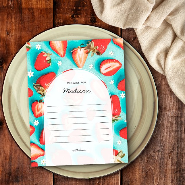 Retro Berry First Time Capsul Message Card (Von Creator hochgeladen)