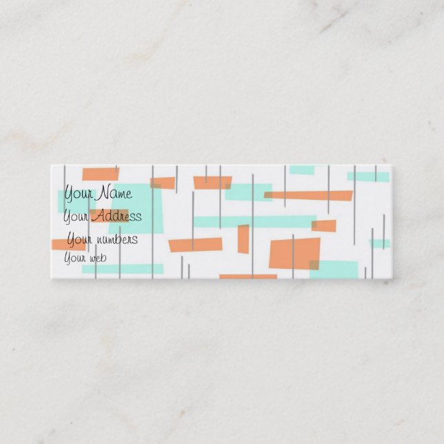 Retro Berufung Mini Visitenkarte (Vorderseite)