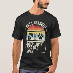 Retro Best Bearded Biere Lovin Dog Vater Ever Pet T-Shirt
