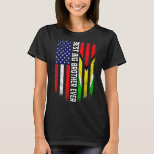 Retro Best Big Brother jemals American Guyana Flag T-Shirt