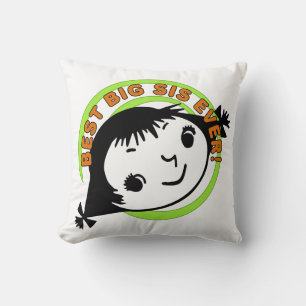 Retro Best Big Sis Ever Kissen