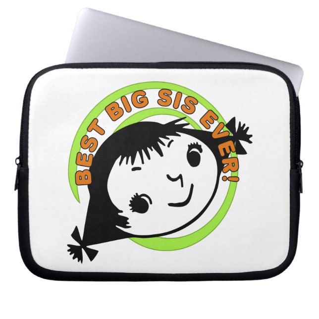 Retro Best Big Sister Ever Laptopschutzhülle (Vorderseite)