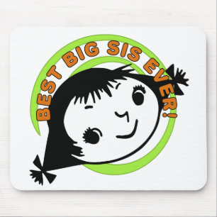 Retro Best Big Sister Ever Mousepad