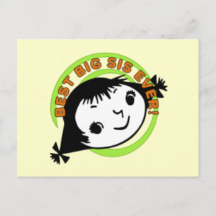 Retro Best Big Sister Ever Postkarte