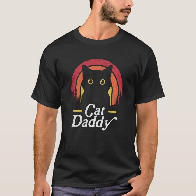 Retro Best Cat Dad Ever Father's Day 2023 Cat Dadd T-Shirt (Vorderseite)