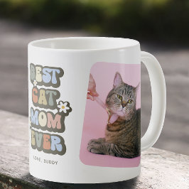 Retro Best Cat Mama 2 Foto Kaffeetasse