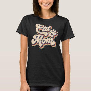 Retro Best Cat Mama je Katze Mama Muttertag 2 T-Shirt