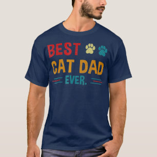 Retro Best Cat Vater Ever Lover Kat Vintag Katzenw T-Shirt