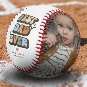 Retro Best Dad Ever 2 Foto Baseball