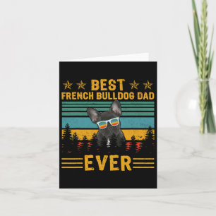 Retro Best French Bulldog Vater Ever Dog Vater's D Karte