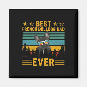 Retro Best French Bulldog Vater Ever Dog Vater's D Magnet