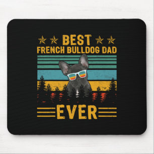 Retro Best French Bulldog Vater Ever Dog Vater's D Mousepad
