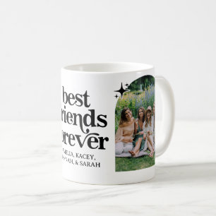 Retro Best Friends Forever Groovy Foto Friend Kaffeetasse