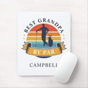 Retro Best Grandpa By von Personalized Golfer Pop Mousepad