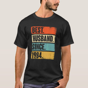 Retro Best Husband Seit 1984 38. Wedding Anivers T-Shirt