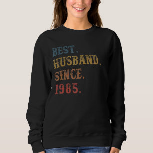 Retro Best Husband Seit 1985 37. Wedding Aniver Sweatshirt