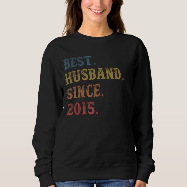 Retro Best Husband Seit 2015 7. Wedding Anivers Sweatshirt (Vorderseite)