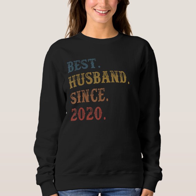 Retro Best Husband seit 2020 2. Wedding Anivers Sweatshirt (Vorderseite)