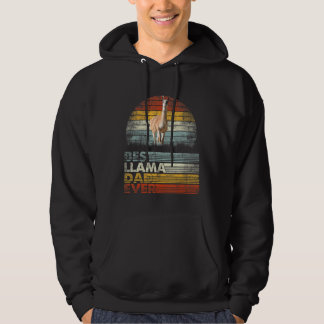 Retro Best Llama Vater Ever Animals Lover Hoodie
