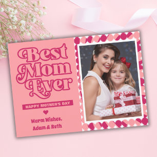 Retro Best Mama Jeden Tag der Mütter Personalisier Karte