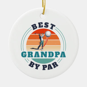 Retro Best Opa Par Custom Christmas Golfing Keramik Ornament