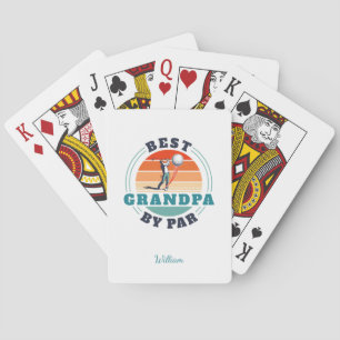 Retro Best Opa Par Custom Vaters Day Spielkarten