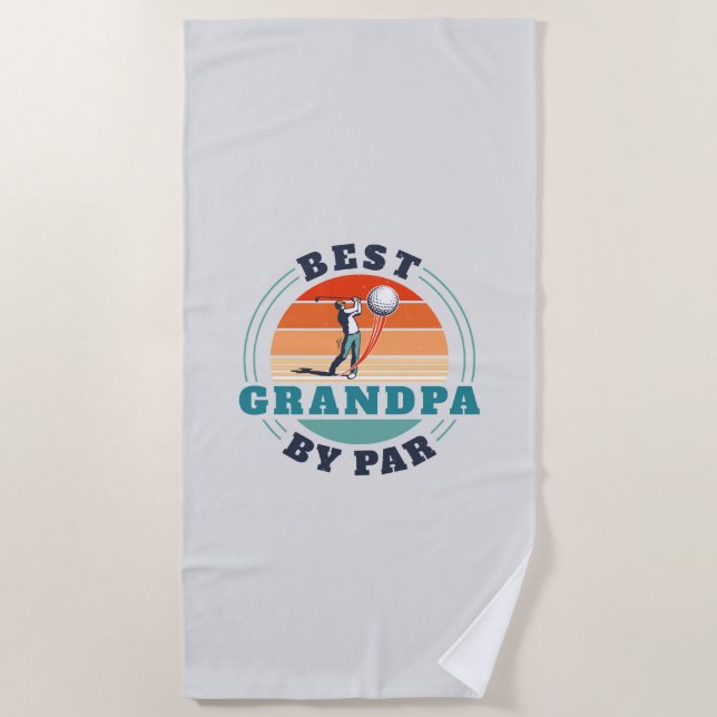 Retro Best Opa Par Custom Vaters Day Strandtuch (Vorderseite)
