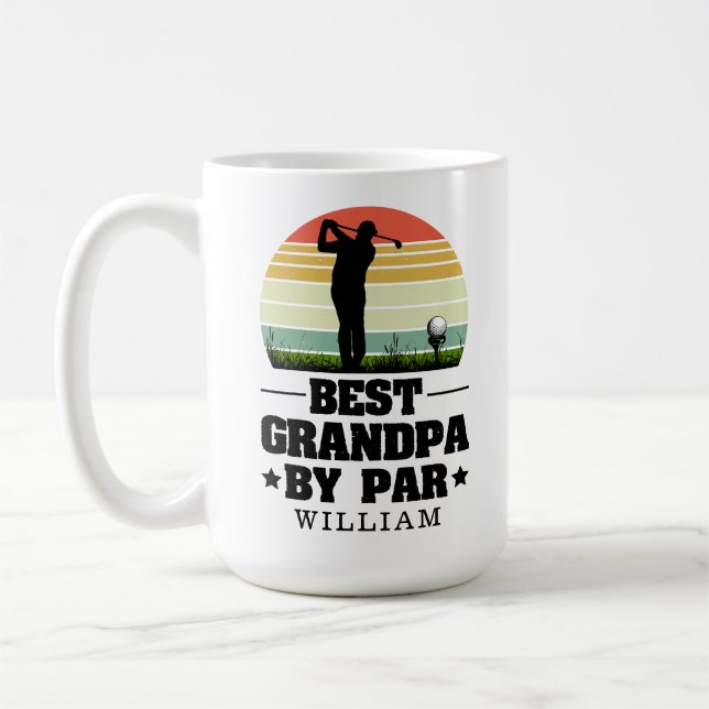 Retro Best Opa Par Golf | Großeltern Kaffeetasse (Links)