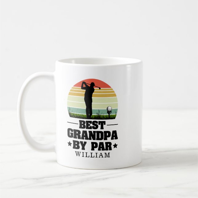 Retro Best Opa Par Golf | Großeltern Kaffeetasse (Links)