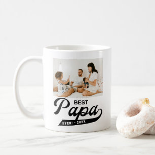 Retro Best Papa Ever Foto Kaffeetasse