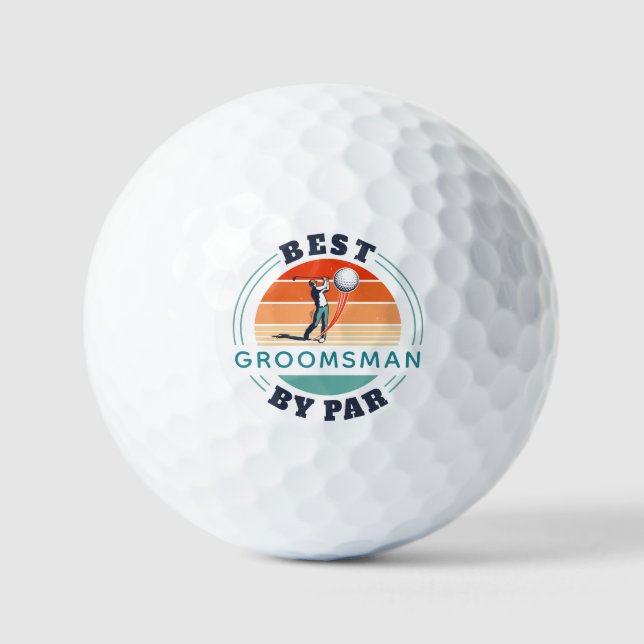 Retro Best Trauzeuge per Par Custom Golfball (Vorderseite)