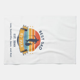 Retro Best Vater by Par Golfo Lover Custom Geschirrtuch