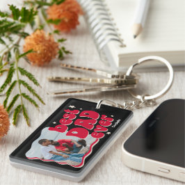 Retro Best Vater je Foto Keepake Schlüsselanhänger