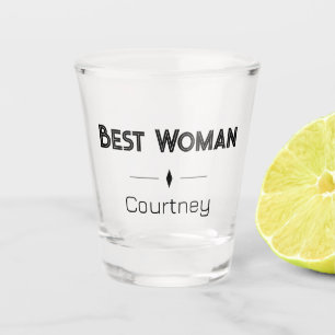 Retro Best Woman Wedding Schnapsglas