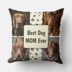 Retro Beste Hundemutter Bracco Italiano mit 4 Foto Kissen