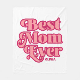 Retro Beste Mama je rosa Muttertagsgeschenk Fleecedecke