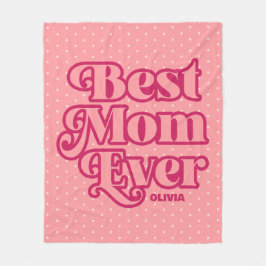 Retro Beste Mama je rosa Muttertagsgeschenk Fleecedecke