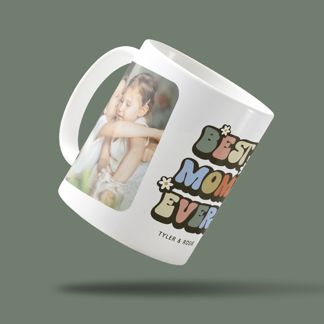 Retro Beste Mutter überhaupt 2 Foto Kaffeetasse (Von Creator hochgeladen)
