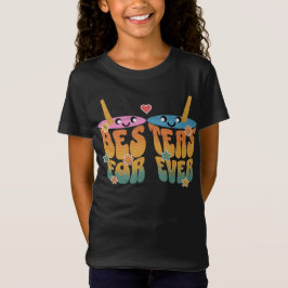 Retro Besteas Forever Bestie Teatro Niedliche Freu T-Shirt