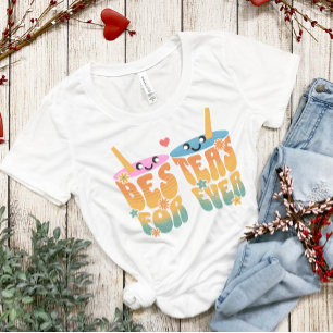 Retro Besteas Forever Bestie Teatro Niedliche Freu T-Shirt