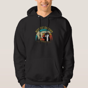 Retro Bester Katzenvater Allerlei Vatertag Katzenp Hoodie