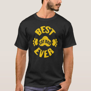 Retro Bester Katzenvater Vatertag T-Shirt