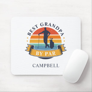 Retro Bester Opa By Par Personalisierter Golfer Da Mousepad