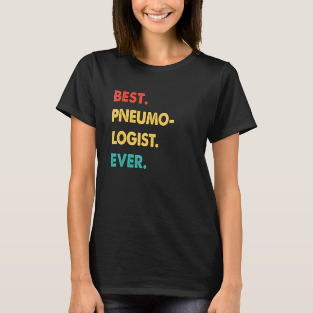 Retro bester Pneumologe ever T-Shirt (Vorderseite)