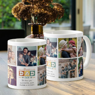 Retro-Bester-Vater-aller-Zeiten-Fotocollage nach W Kaffeetasse